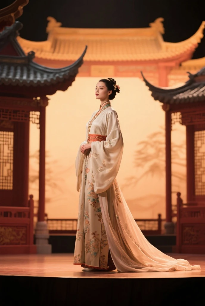 Beautiful models walk the catwalk,Follow the steps to create a model。Wearing Ming Dynasty Hanfu clothing,Long rose print dress,princess dress,A super chic vintage court style dress,long skirt,Maxi skirt,Big Mimi,ชายlong skirtชิดพื้น,The style is a haute couture outfit from Hanfu Fashion Week.,Advanced customization,Personalization,Fashion show model,A grand show,There is a tulle decoration on the skirt.。There was a necklace around his neck.,short hair with details,My hair is curled up.,hat,Big eyes,Very beautiful and seductive.,((There was only one model walking the catwalk.)),Men and women make up the majority.,The catwalk was covered in flowers.,The background is covered with flowers.,The model has a smile on her face.,stand on your feet,The pose is graceful and elegant.,Realistic photo images,8ก, Hyper HD, Masterpiece, correct, textured skin, Highly detailed, best quality, won,Long-range shooting,Sense of distance