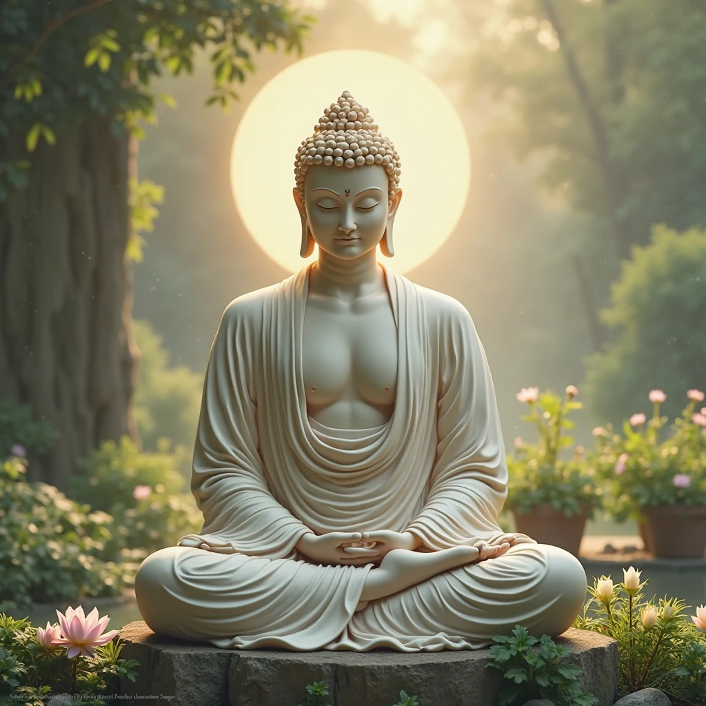 Gautam budha original peace wallpaper
Peaceful under the tree in high quality
Wearing pinkish red color cloth with head
Energy ring hd pic