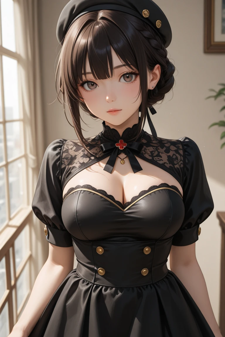 goth dress,NSFW,(random place),(random pose:1.2),(random hairstyle),(big breasts:1.5),(best image quality,(8K), Super realistic, 最high quality, high quality, High resolution, high qualityな質感, high detail, beautiful, Detailed, Highly detailed CG, Detailedテクスチャー, realistic facial expression, masterpiece, before)