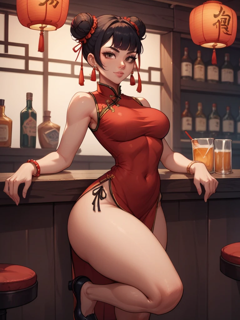 sauce_anime, One person, Boa Hancock, Very big boobs, Are standing,whole body, A gorgeous, sheer purple cheongsam, Sexy pose