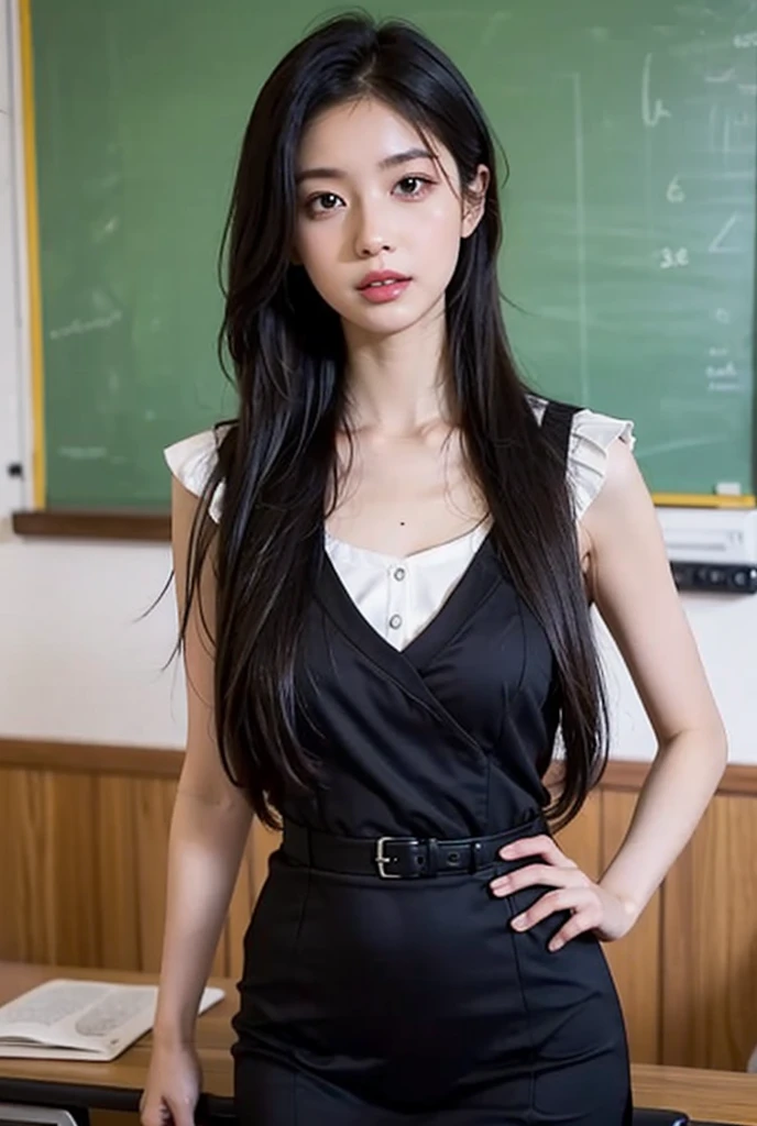 masterpiece, best quality, high resolution, extremely detailed photography, Professional lighting, A woman poses for a photo, Realistic young photo idol, She is about 16 years old, White shirt, Twitch Live, Beautiful adult library fairy, Gogo Dancer, Suki, big collar, beautiful, In the library, Ian Hager, so cute, Kawaii，Black Hair, Straight hair one meter long，smooth hair，Lots of hair，Hair strands are clearly visible，The hair spreads out like a fan，Very thick hair，Top hair quality，Hair is too smooth，Exceptionally smooth hair，Dazzling shine on hair，Smooth hair，White blouse, White vest, Brown skirt, Delicate face, Delicate eyes，Sleek, thick long hair，Black and shiny，The shining luster flows in the thick, Jet black smooth hair，#1: Sleek and Neat Bangs，#1: Thick Sleek Bangs，The raging hair covers the whole body，Super smooth hair，Super smooth hair，Super smooth hair keeps throbbing。After using this shampoo，The girl has beautiful black hair，Black and shiny hair，Soft and smooth，The gloss is impressive。Fresh aroma，Deep nourishment，Moisturizing Hair Care，Stronger, healthier hair。Silicone-free formula，Silky smooth hair ends，Beautiful gloss。White school uniform female high school student endorsement。 "Rejoice Smooth Long Hair Shampoo：Show off your black and shiny hair，Makes hair soft and smooth，The gloss is impressive。Refreshing aroma，Deep nourishment，Moisturizing Hair Care，让Stronger, healthier hair。Silicone-free formula，Makes hair ends silky smooth，Presenting Beautiful gloss。Represented by a high school girl in a white school uniform。"Female idol high school student in white school uniform，Smooth, thick, long black hair，The glittering luster flows on the thick and smooth black hair，Bangs，The surging hair covers the body，The smooth black hair violently hits the camera！ Super smooth hair，Ultra-smooth hair，Super smooth hair keeps throbbing。 8k, Super Detail