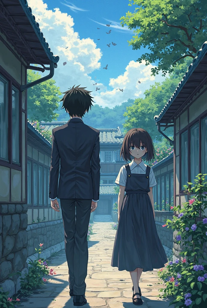 (((Back view of a man and a woman sitting on a bench:1.5)))、Highest quality、masterpiece、Takuboku Ishikawa、I hate the moon、Meiji period of Japan、Wabi-sabi art、Beautiful landscape painting、night、Night Time、(((Two people sitting on a bench in a park at night:1.2、Two people sitting on a bench)))、(((Back view of man and woman、Two people standing close together)))、Back view、Beautiful Back view、Back view、dark、full moonのnight、full moon、Night bench、Meiji era costumes、Taisho Romance、Back view of two people、Long Shot、Full body angle、Dark lighting、moonlight、