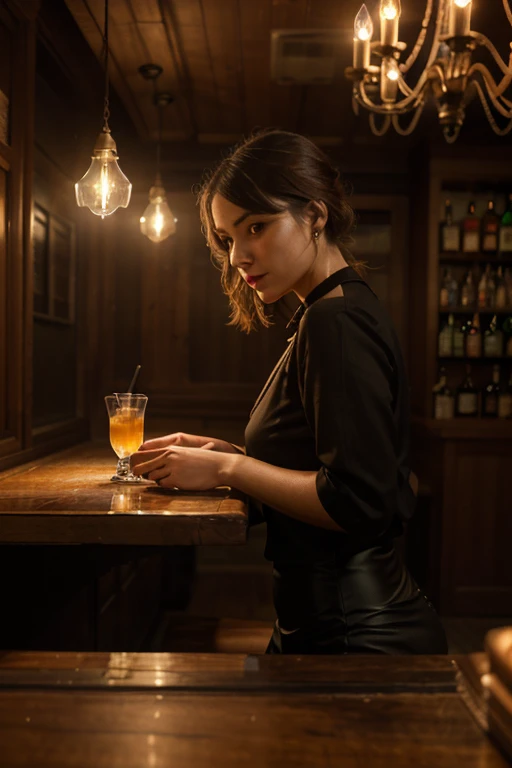 Realistic night bar pic