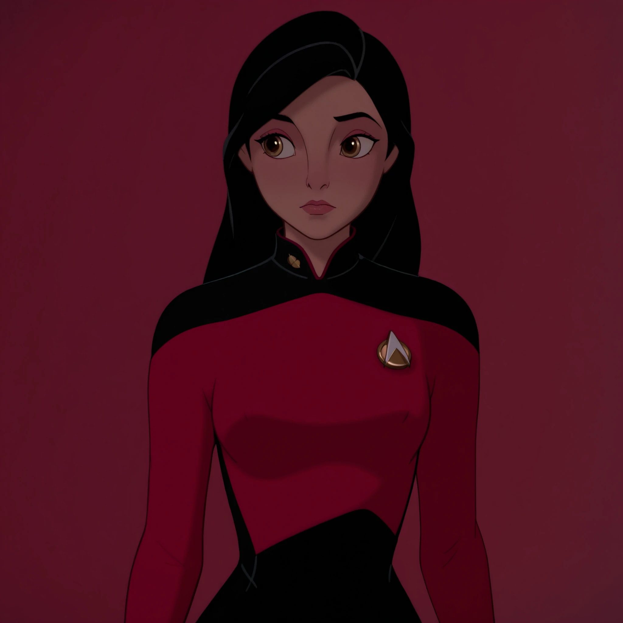 masterpiece, best quality, DisneyClassics disney female in TNG uniform