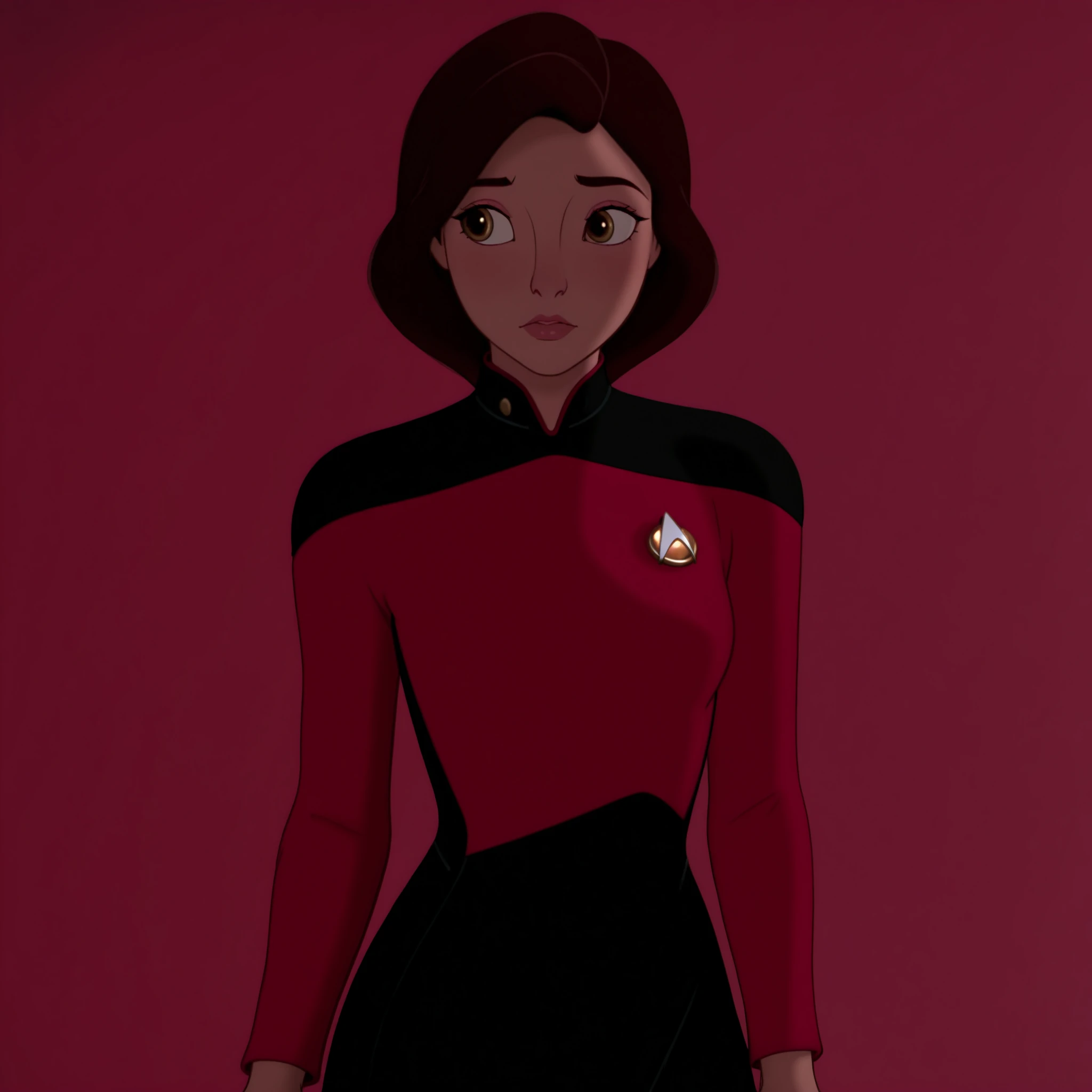 masterpiece, best quality, DisneyClassics disney female in TNG uniform