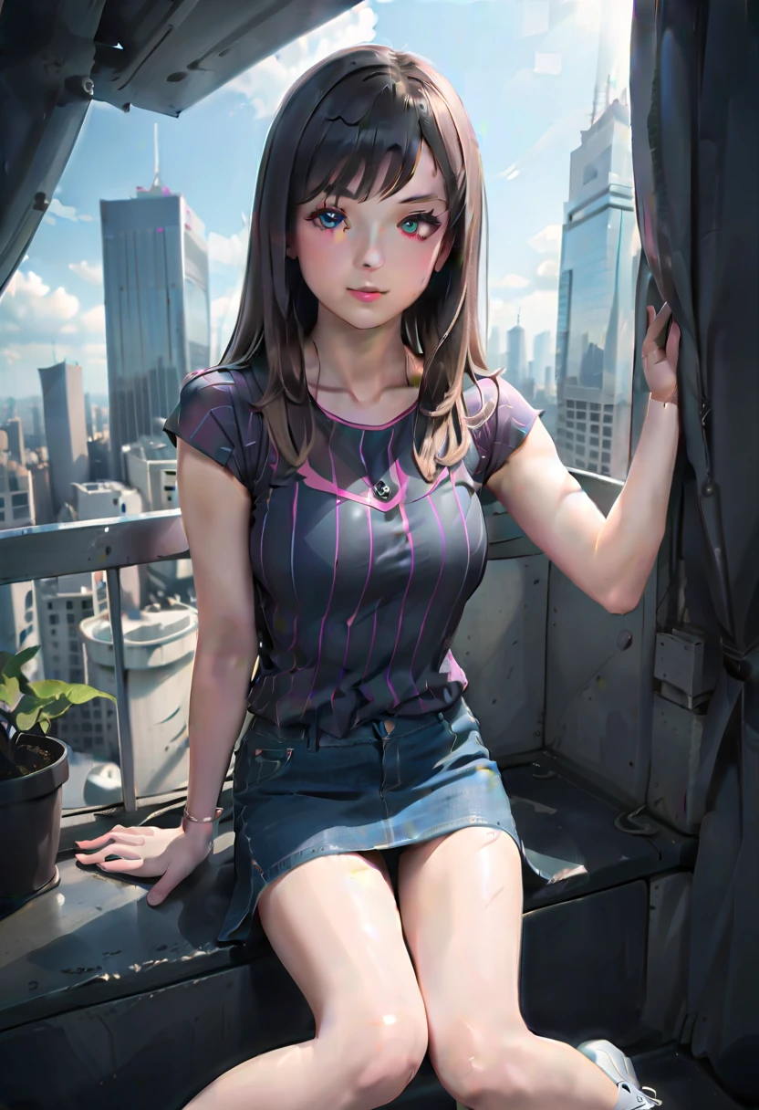 Girl seen from the floor, It&#39;s okay to wear a skirt, View from below, I can see your pants, Medium chest, ((Very detailed)), (Perfectly detailed face), (Extremely elaborate hands), Photorealistic images,White panties,Under the skirt,lace panties on huge penis