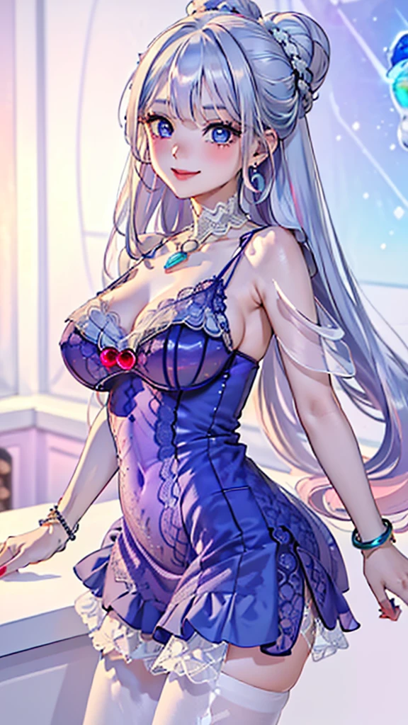 spiritual blue fire fluffy fox girl, (fluffy fox ears, fluffy fox tail), (spirit, spiritual:1.4), (blue fire:1.5), 1girl, perfect and well designed glowing shiny eyes, (beautiful detailed eyes:1.05), (big breats:1.45), slim body, beautiful and delicate cute face, (face detail), ((realistic face)), pores, ((pale grey skin)), detailed skin, realistic skin, (((bioluminescence))), ((shiny skin)), (fangs:1.5), (multicolored gradation skin), (monster girl:1.25), (fur body:1.4), human face, medium length hair, hair voluminous, (((((multicolored gradation hair))))), super high resolution, 8k, parameters Best quality, (masterpiece:1.4), (magic accessories:1.4), bracelets, extremely detailed thick tight ({nylon|lycra}:1.5) pastel bright ((dark blue, (blue:0.4), silver:1.3), (pink, purple:0.75)) ornate ({(satin:0.9)|(lace:1.4)} (white-pink dress shirt with stand-up collar:1.5), (purple kimono vest:1.35), (bright-red kimono sleeves:1.35), (dark-purple tight pants:1.6)), (bare shoulders:1.6), (standing nipples under cloth:1.35), (cameltoe:1.7), (ornaments on clothing:1.5), (neckline:1.3), (cleavage:1.3), decolette, navel, Young Girl, Little Beast, (Smile:0.7), (pale Skin:1.4), (((flower tattoos all over body, flower tattoos all over legs))), ultra detailed, photorealistic, ((Real image)), (best quality:1.4), super high resolution, (Realistic 2.0), More details, (((1girl))), (laying on bed:1.25), (spacious bedroom:1.5), city and buildings behind a window, futuristic, cyberpunk, magic technologies, (beautiful and aesthetic:1.2), (fractal art:1.4), (cinematic light:1.1), (close DUTCH ANGLE:1.3), 16K, HDR, RTX, Ray Tracing, Radiosity, Anisotropic Filtering, Subsurface Scattering, (((magic lights))), metallic reflections, Detailed, Realistic, 4k highly detailed digital art, (cool_color), extremely detailed CG unity 8k wallpaper, vibrant colors, (seductive pose:1.6), (spread legs:1.25)