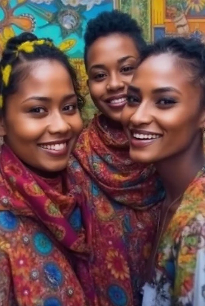 5 free hair and one hijabi girl bestie