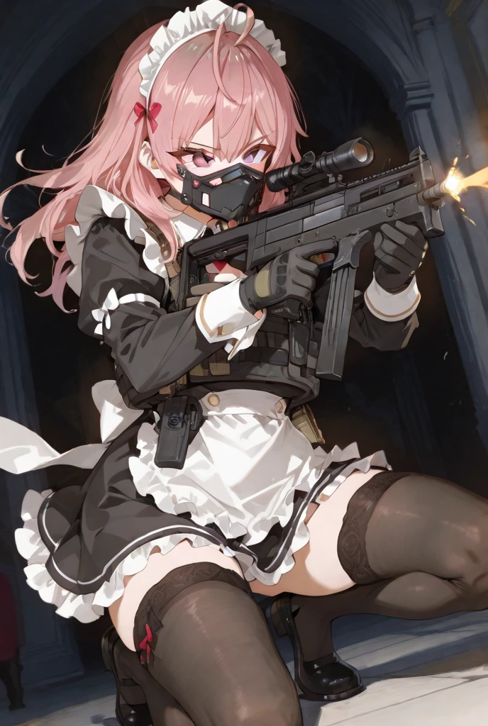 Masterpiece, 最High Quality, newest, Absard Dress,pink hair, purple eyes ...