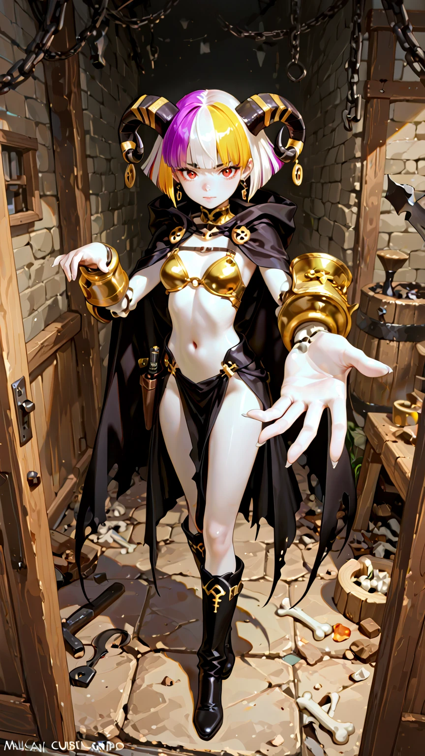 (masterpiece), (High resolution), (super delicate),,(Horror elements), full body,Cute Core Clown、Skull Accessories、((Alphonse Mucha 1.5))