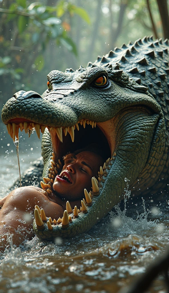 Man swallowed whole by large crocodile