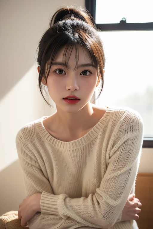 top-quality、masterpiece、超A high resolution、(Realistic:1.4)、Raw photo、1 17-year-old girl、ssmile、macho、lighting like a movie