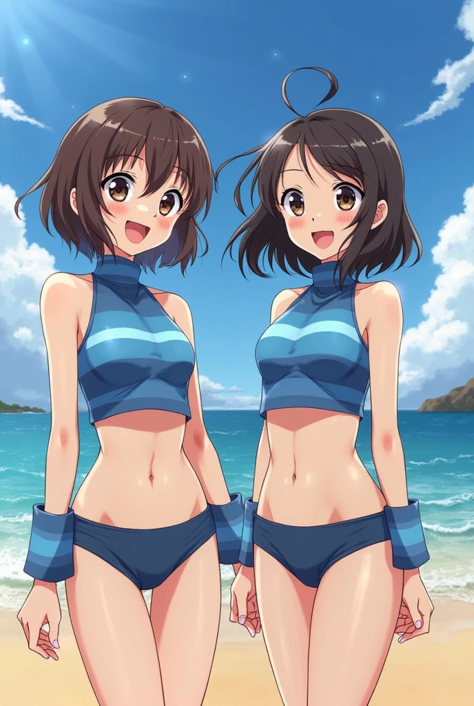 School Swimsuit,Small breasty nipples are erect