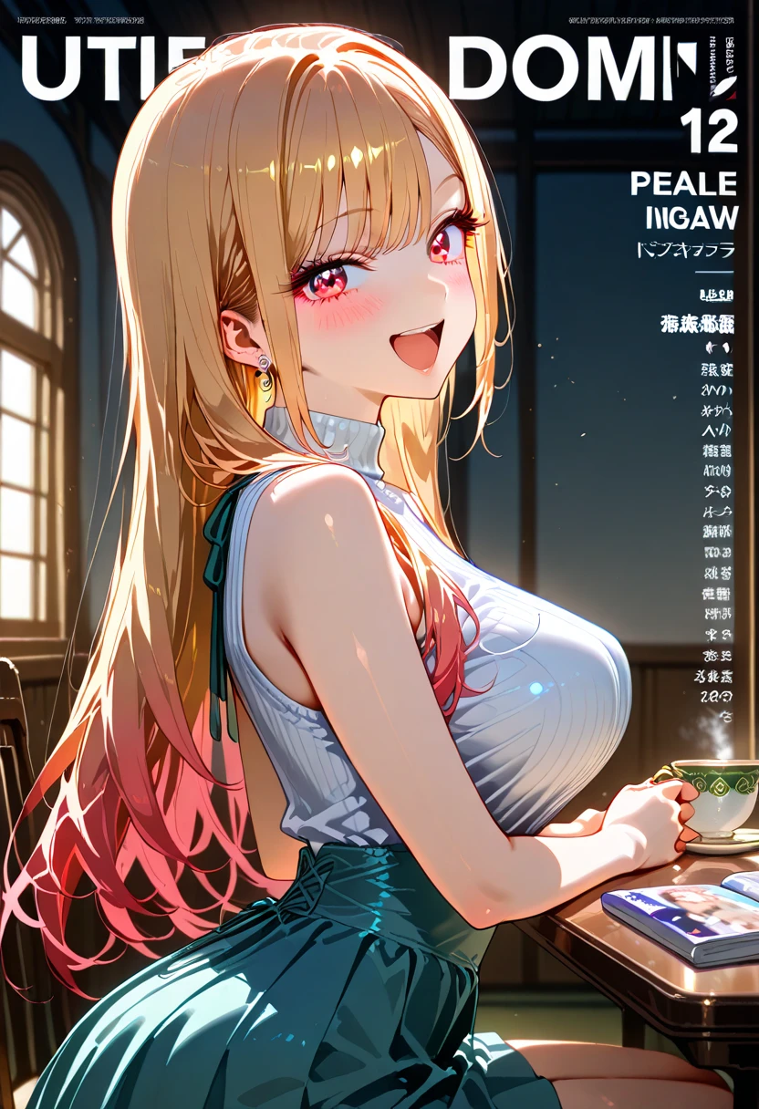 1 girl,pink hair, (sketch:1.2), anime key visual, midnight,city pop,big breasts,Dozing off,inside the room