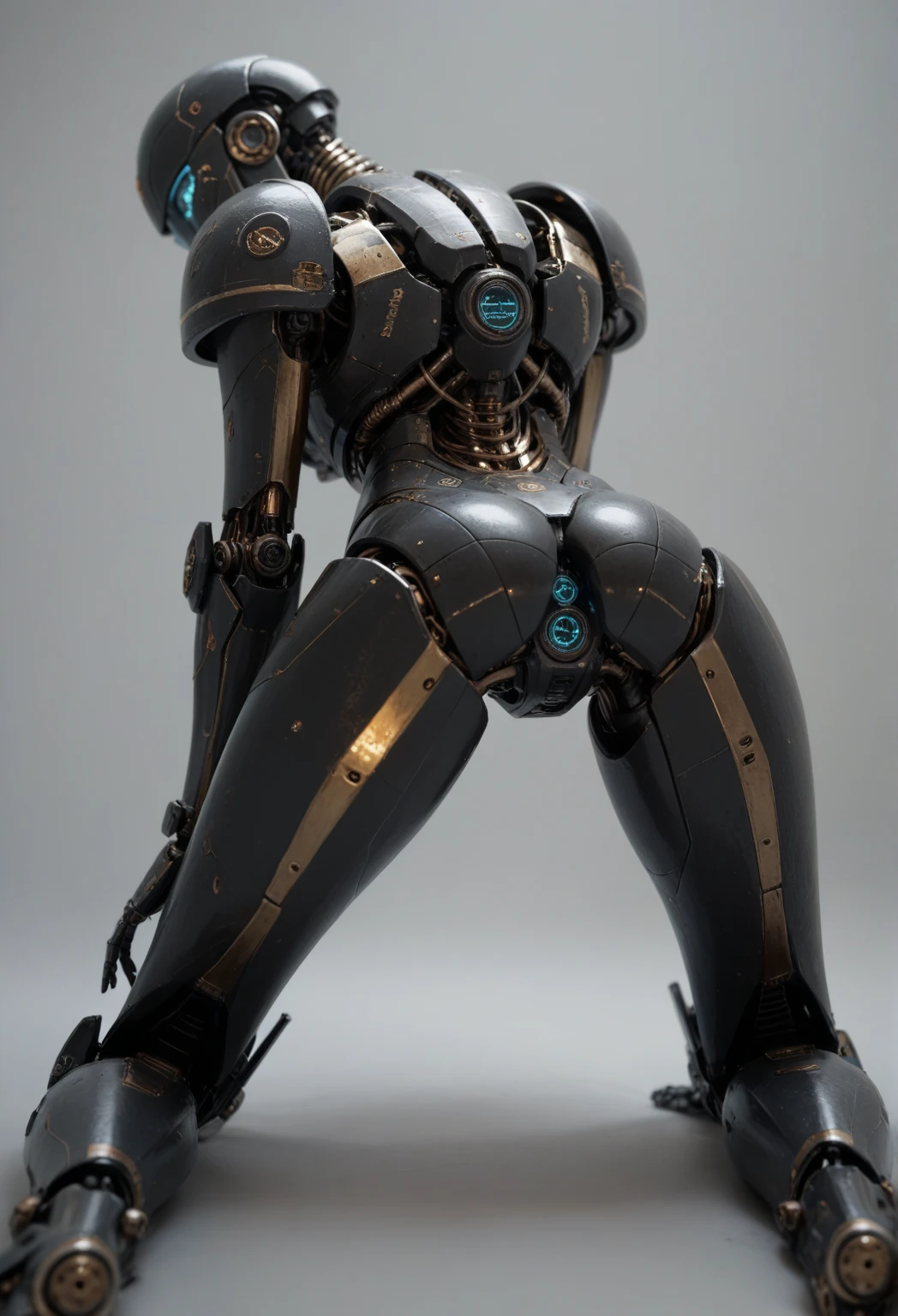 (masterpiece, best quality),  intricate details,
<lora:allymech:0.8> xmech, robot,  from behind, ass focus,