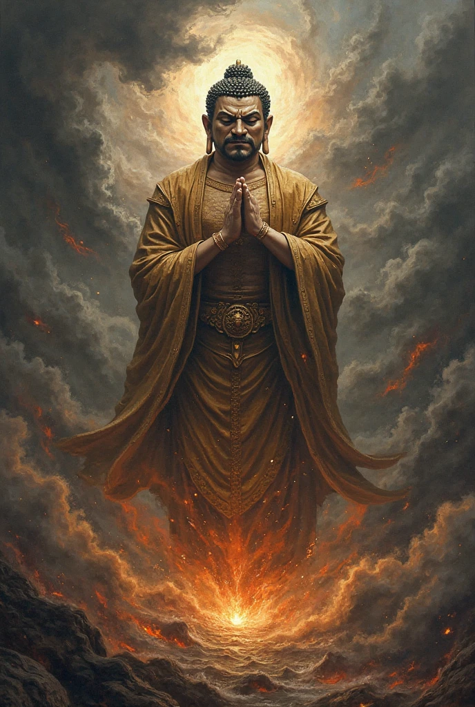 ((masterpiece, Highest quality, 8k)), (((Sharp perspective))), ((Comically)), (((Manga art))), Official Art, (Modern Tokyo:1.2)The Buddha who was reincarnated in(Summer knitwear and baggy pants ,Gladiator sandals and gold accessories, I decided to be cool with fashion nowadays), The fleeing villainsを撃ち倒す, ((Flames of sin and flames of truth emanating from both hands)), (Powerful poses:1.5), (A powerful face), ((Powerful painting technique:1.5)), ((The wind is blowing, The sky is stormy, The fleeing villains:1.4, May you reach nirvana at the end of your suffering.)), 