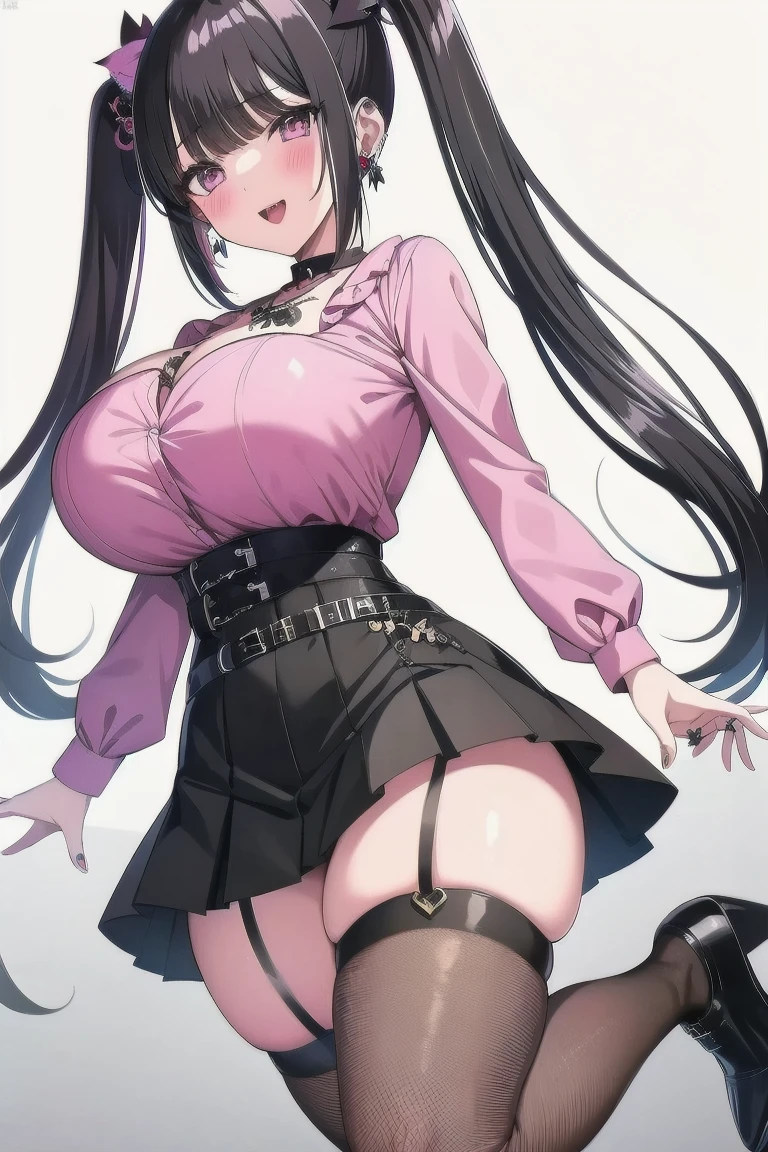 ((Black Lingerie)), (blushing face:1.5), (crotch:1.1), busty, (erotic pose:1.4)