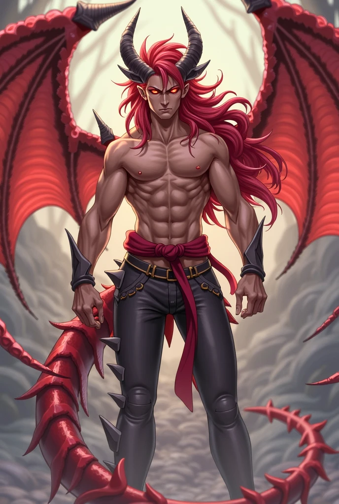 (megan fox), ((((((1 muscular demon girl)))))), (((huge upper body))), long hair, ((((huge demon wings))), (((pale skin))), (((sharp teeth, Huge horns, large nails))), navel, ((((full body front view)))), (((perfect hands, perfect fingers))), (((black empty background)))