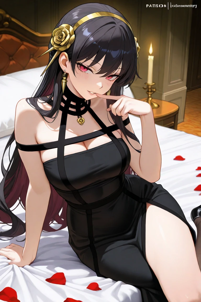 one girl tied up by another one,(bright lighting,romantic setting),dreamy background,bondage,dark hair, mesmerizing gaze, , soft skin, alluring beauty, artistic portrait, high-quality image, vibrant colors, long silk gown, in the bed, mosquito net