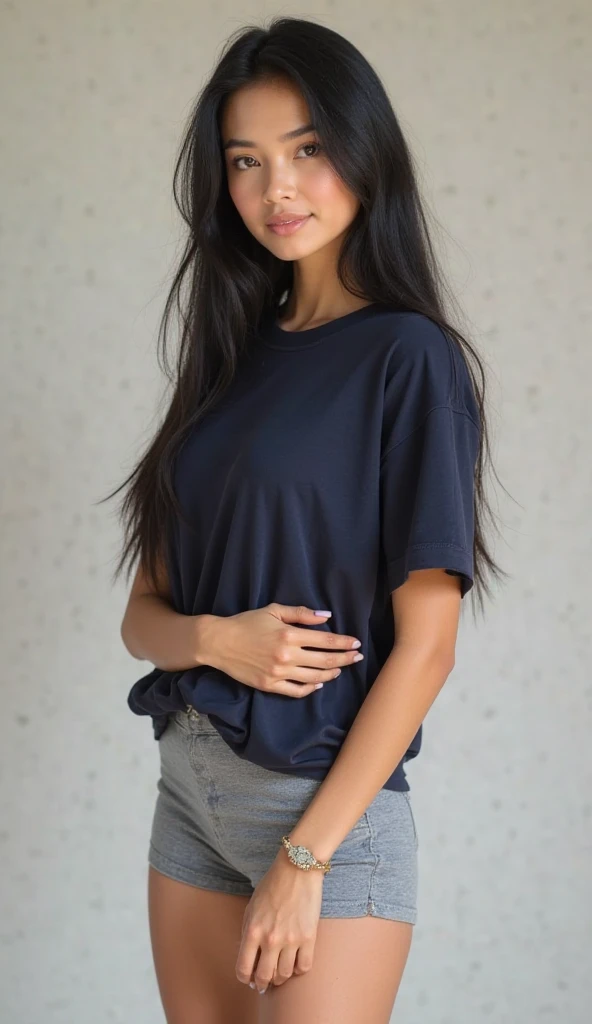 A indian gril black hair dress Blue colour shart
Siting in monestry