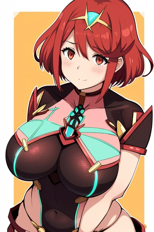 pyra \(xenoblade\), _1girl, , armor, bangs, black gloves, breasts, red eyes, light_open_mouth, earrings, eyelashes, fingerless gloves, floating hair, framed breasts, gem, gloves, hair ornament, headpiece, jewelry, big_breasts, leaning back, swimsuit, neon trim, official art, pose, red hair, saitou masatsugu, short hair, sidelocks, skin tight, 独奏, swept bangs, thighhighs, tiara, fantasy_town_background, underbust, vambraces, xenoblade chronicles \(series\), (xenoblade chronicles 2), (spread_Legs:1.1), fire_effect,dynamic_pose,fighting,light_smile, (plump:1.4), big_is,huge_sword, hold_large_sword_hilt, covered_nipples, (covered_pussy:1.2),cameltoe,back_view, fists,ponytail,plump,beautiful_fingers,(独奏:1.1),(((Pussy in full view))),((I'm showing off my)),NUDE,NFSW,