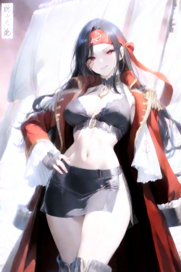 1 chica, long hair slightly wavy slightly past the shoulders, black bangs, small black pigtails on the sides, cute cat ears, beautiful thin red eyes,, ,sexy ,armadura blanca ,snowy christmas pine forest