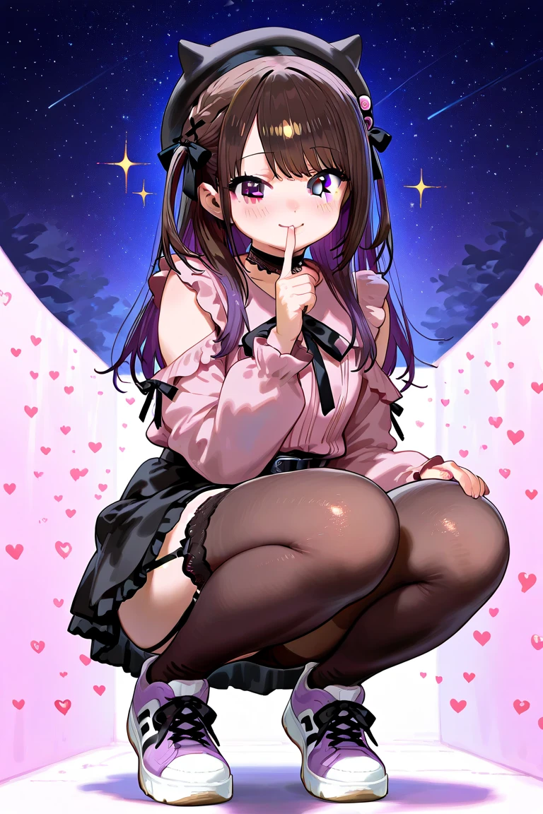 NSFW、Gathered skirt、Putting on a collar、Lie down on the bed、Spread your legs、Elementary school girl、,Pink shortcuts,Very beautiful and Shining Eyes、Shining Eyes、1 person、Big Mouth、Cat ear、(((((Small body)))))、heart❤、((Sweat、vapor))
