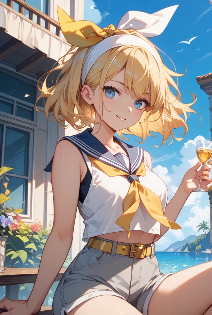 ((Masterpiece,Best quality,Highest quality,illustration,Intricate details)),creampie,Smile,,Golden hair,pony tails, Night,Starry sky, Depth of field, Outdoors,