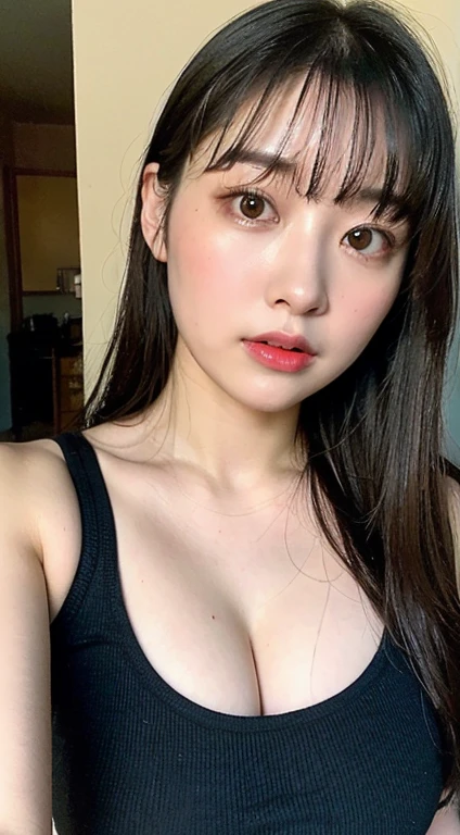 (8k, RAW photos, top quality, masterpiece: 1.2), ultra detailed, super resolution, (real, real photos: 1.37), portraits, high definition RAW color photos, professional photos, very detailed and beautiful, highly detailed, 8k wallpapers, amazing details, huge file size, official art, highly detailed CG Unity 8k wallpapers, highly detailed beautiful girls, highly detailed faces, very detailed eyes, very detailed skin, very detailed fingers, very detailed nose, very detailed detailed mouth, very beautiful face and eyeull body)), tall beautiful woman relaxing in classroom wearing jersey, huge breasts, (loli: 1.23), JK, gym clothes, jersey, cute core, high school girl, korean girl, school, classroom, blackboard