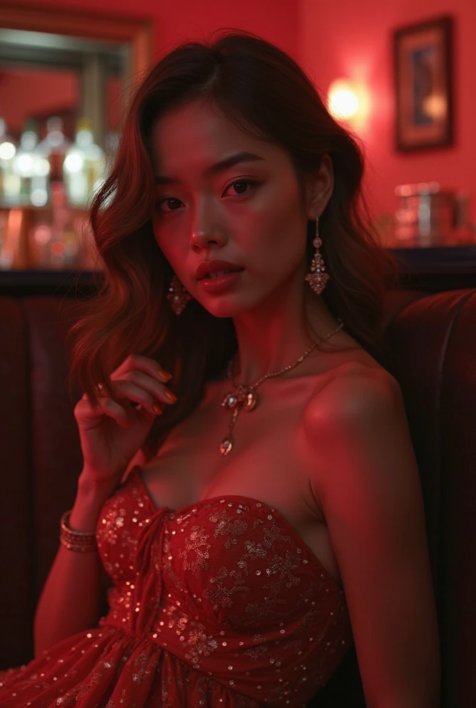 (((photorealistic:1.4))), ultra realistic, pores, (((masterpiece))),high quality, ultra details, realistic white skin beautiful face pretty korean idol adult smilling bloody woman showing very long sharp black shiny fingernails, holding whipbull on hand, model, very pretty, vein on hands, wearing sexy outfit, ring on fingers, long red hair, long earrings, big necklace, standing next to painful expression of realistic ugly old man tied up on the post with throat ripped, blood splatter everywhere, extreme gore, looking at camera, high post, night, modern hotel room, big window, high building, new york,