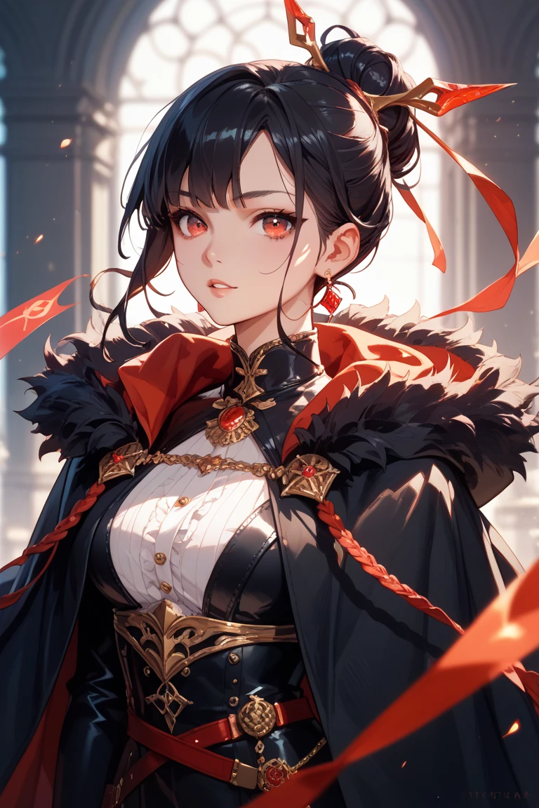 <lora:e7 Celine:0.8> e7 Celine, red eyes, black hair, white pants,
(masterpiece), best quality, highres, 4k, 8k, Detailed Illustration, intricate detail, cinematic lighting, amazing quality, 1girl, fit female, amazing shading, soft lighting, facing camera, perfect eyes