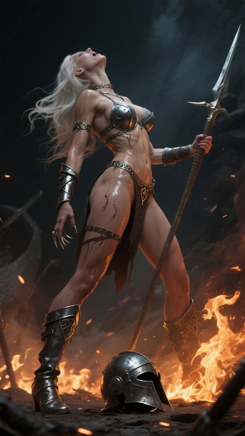 Numerous award-winning masterpiece, with incredible detail, textures and maximum detail), (hyper realistic:1.4), (full-body image:1.6),(beautiful female oni warrior:1.7),( sitting in seiza pose:1.7) (thick curvy and mature body yet muscular:1.5), (reddish fair skin tone:1.3), (wearing off shoulders kimono1.2), (2 long oni horns:1.44),(pointy ears)(white long hair blown by the wind:1.2) (wind effect)  (best quality real texture skin), (finely detailed true circle eyes), (finely Detailed and beautiful face that is out of this world:1.6), (The challenging look of the proud warrior), (She has serious gaze in  her eyes and a grin on her face:1.3), (Beautiful eyes that sparkle and shine), (Dramatic Light),(A majestic sight), (((dramatic photo))),(Sunny), ((dramatic pose)), (flamboyant photo), (golden hair),  epic realistic, faded, art, (art station:1.5), cinematic, ((neutral colors)), (hdr:1.5), (muted colors:1.2), hyper detailed, dramatic light, (intricate details:1.1), complex background,she want to invite a man.40yo woman seeking encounters for dating application,