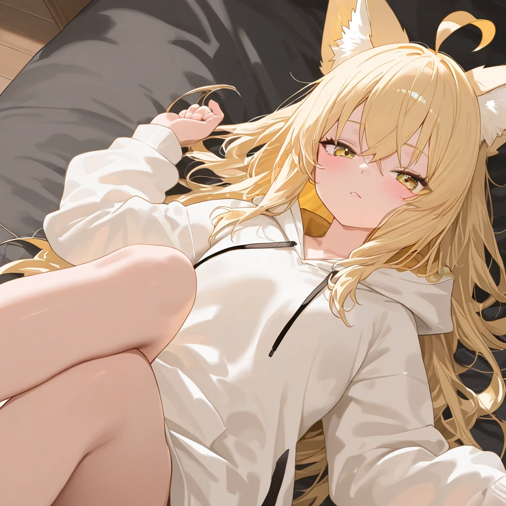 (Lumine:1.5, Yuzetai, Yuzetai assertive female donmai.us), 3girls_with_fox_ears, fox girls, blonde hair, selki, arknights, fox ears, shaders, assertive female, girl on top, breast, Pov:2, stomach, shirt, princess connect, hugging viewer, drool, saliva trail, leaning in, depth perception, leggings, happy, looking at viewer, cloudy eyes, no_pupils, professional:2, beautiful eyes, lustful eyes, lustful expression, tails, wagging tail, pajamas, dog bone pattern on pajamas, sex, rating: explicit