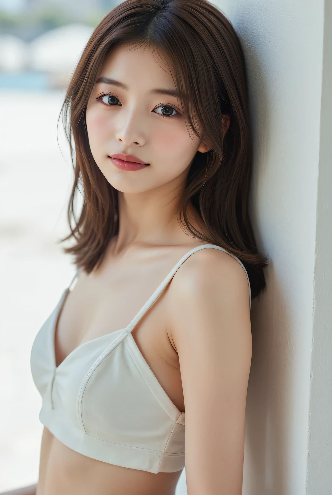 (masterpiece:1.3), high quality, 8K, high reality, ultra detailed, realistic,
BREAK,
beautiful detailed face, pale skin, realistic glistening skin, correct anatomy,  (well-aligned teeth:1.1), Detailed eyes, symmetric eyes, Light Brown eyes, Double eyelids, perfect and glamorous  body, Highly detailed face and skin texture, 
BREAK, 
(Cute Japanese woman),(A classy and Cute woman:1.5), 25yo, (wearing sexy bikini, very thin bikini:1.37), (beautiful and classy smile:1.37), Detailed eyes, symmetric eyes, Light Brown eyes, Double eyelids, Thin eyebrows, (Glossy lips:1.4), 
BREAK,
Looking at camera, From the waist up, 
