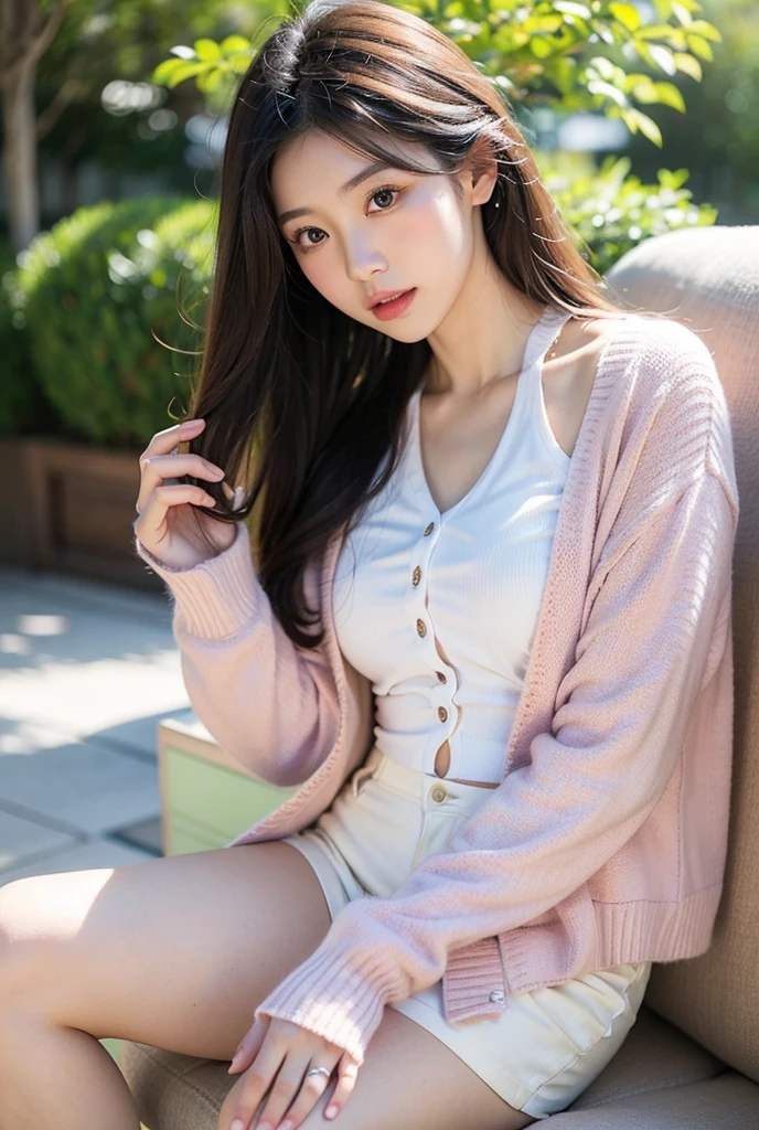 {{1 girl, off shoulder, (smile}, {shiny skin}},{{big eyes:double}}
{{highest quality, masterpiece, (realistic:1.4)}},{squat:(pink)panties}