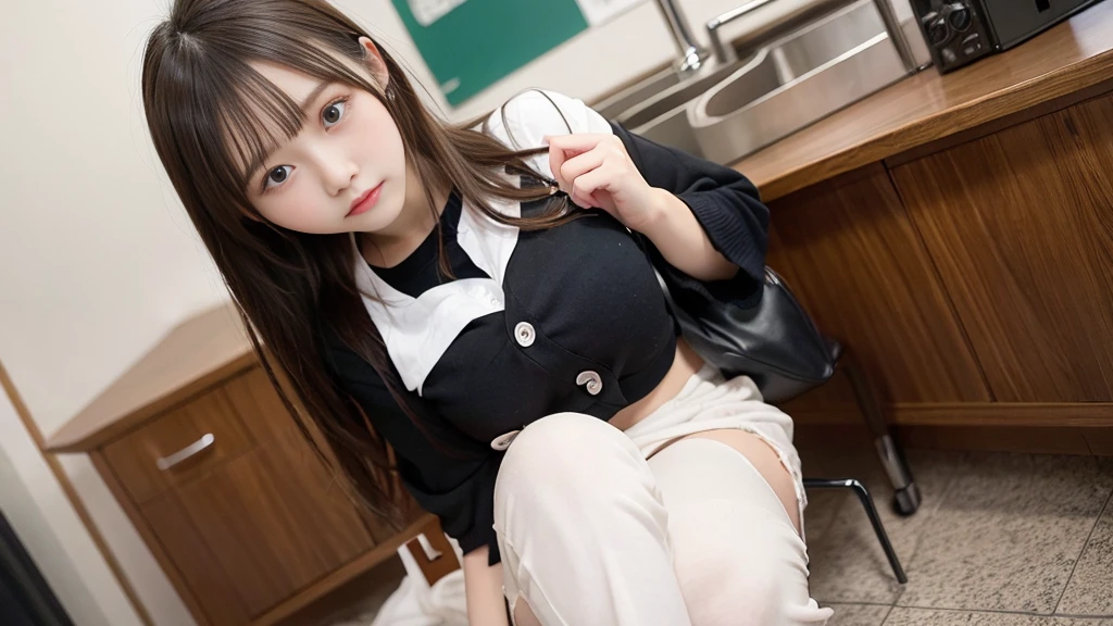 Magazine Cover:1.3、Japanese,10 years old,Innocent face,Teenage Girl,cute,Primary school students,Private elementary school,uniform,Carrying a small red backpack,Summer clothes,Sitting、front、Cute smile、Laugh with your mouth wide open、((Semen dripping from the mouth:1.2))、Mouth full of semen:1.5、A lot of semen on the tongue、whole body、Full Body、Shooting from below、Holding a:1.5、You can see the nipples、Not wearing a bra