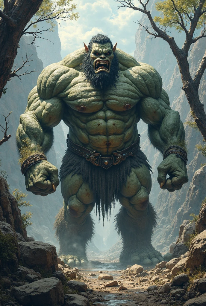 A naked ogre with a penis
