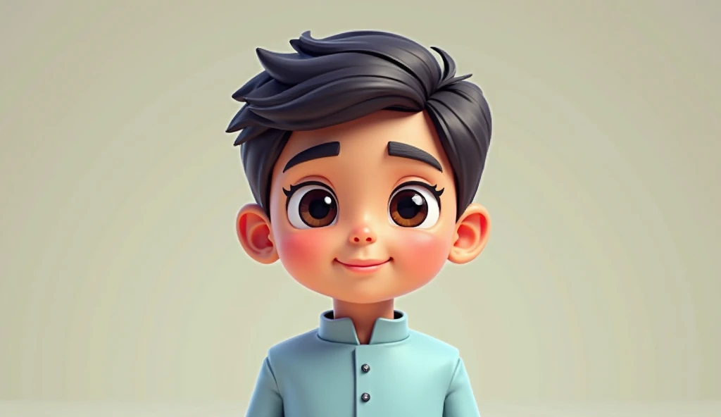 Nepali boy having light black hair The side-parted comb-over and eyes and light skin wearing Black Jaquard Boys Indo Western who looks realistic as possible and human