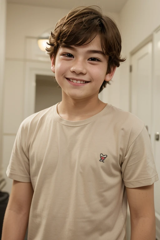 A boy showing his finger nail