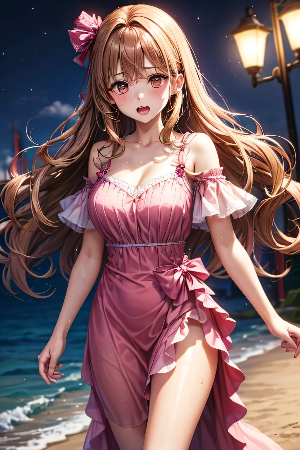 Beautiful woman in a fine white dress, Wet Hair, Rain in underwear, The rain got my clothes soaked, Exposed skin, Messy Hair, Nariz Brush, High detail, close,oto RAW Cinematic,Ultra-realistic photos,Ultra-realistic photos,Digital SLR,Soft lighting,Product photo of five strawberries falling into water、Dripping、Splashing clear liquid、Water flower,Dynamic Composition Star Part) (Better Quality) (be familiar with) (Cinema Lighting) (Sharp focus) (Complex), Master Parts, Better Quality, Ultra-high resolution, 8K Ultra HD,Fine grain_Xl, Furtastic Detailer