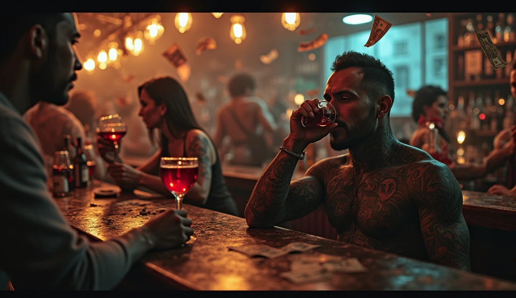 I want to see Diomedez Diaz with Lana del Rey drinking beer and poker