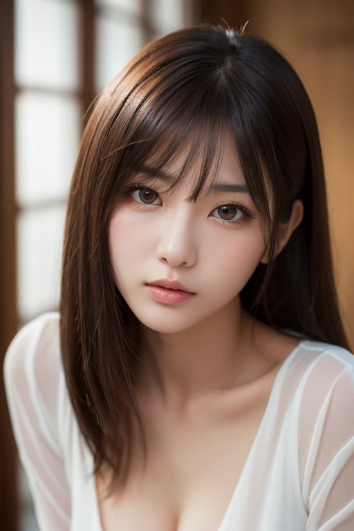 8k,best quality, masterpiece, ultra detailed, ultra high res, photorealistic, raw photo, absurdres, absolutely resolution, 1girl, cowboy shot,a Japanese young pretty woman, hyper cute face, glamorous figure, large breasts , long bob hair ,smile,(maid costume:1.3),beautiful eyes ,windy, Waving in the crowded streets, glossy lips, double eyelids in both eyes, natural makeup, long eyelashes, shiny smooth light brown long bob hair, asymmetrical bangs, shiny skin, central image, high resolution, high detailing, detailed hairstyle, detailed face, spectacular movie lighting, octane rendering, vibrant, hyper realistic, perfect limbs, perfect ???????