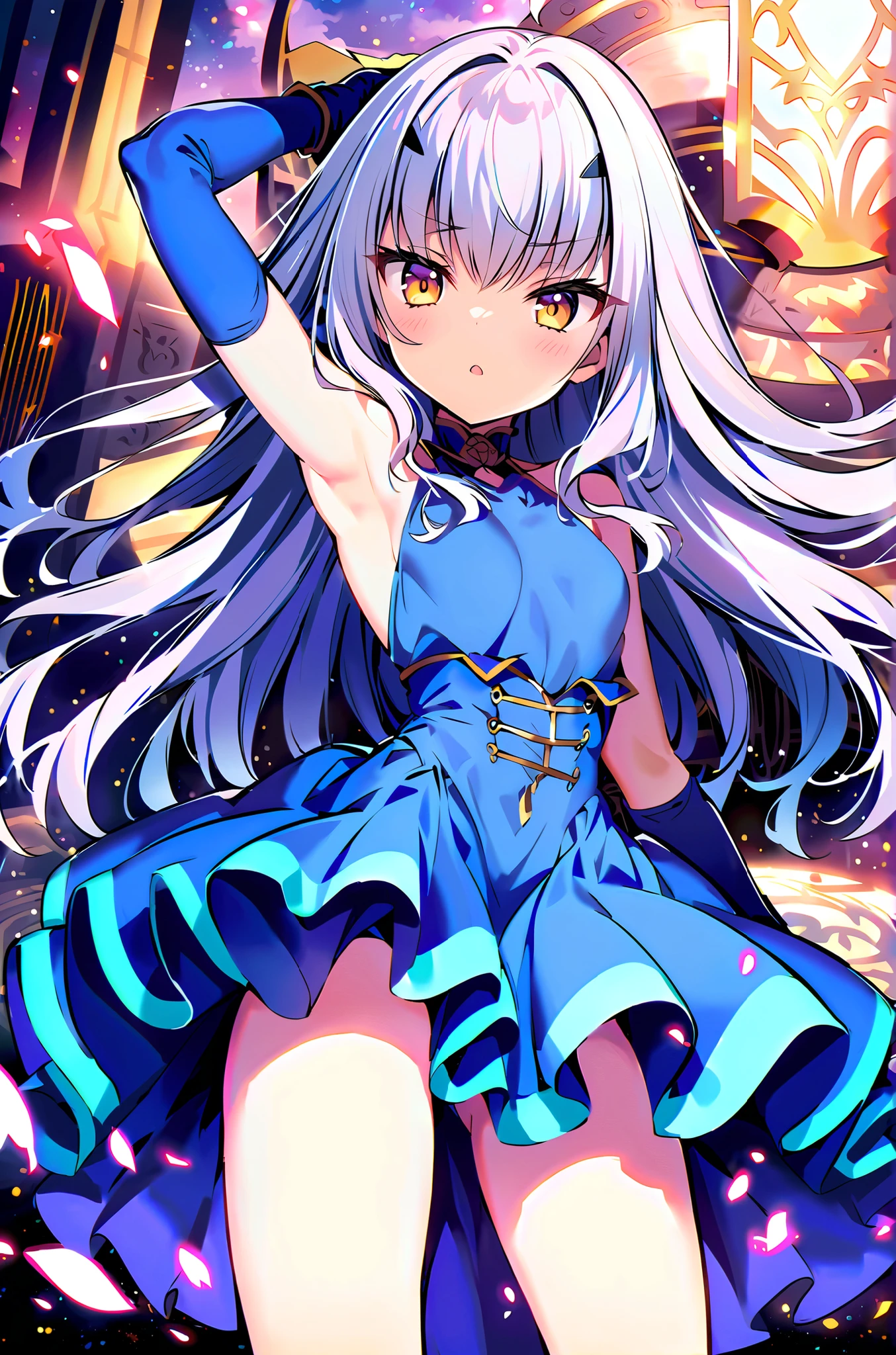 Fate/Grand Order 、 Melusine 、1 person、solo
、blue dress