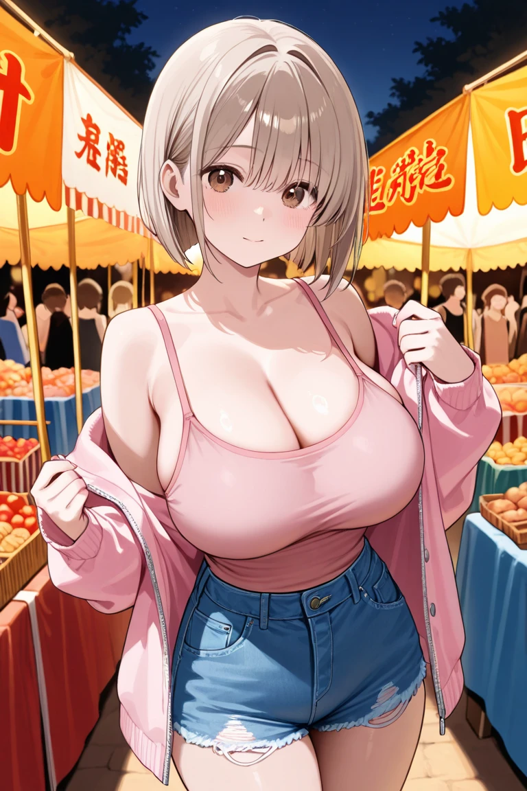 Highest quality、High resolution、Detailed Background、Beautiful face in every detail、Teenage beauty、Highly detailed face、Huge breasts、Perfect body line、Light color hair、Bobcut、ponytail、Fun atmosphere、Spain、Festival、tomato、The Tomatina、donut、Summer Festival、tomatoFestival、Enthusiastic atmosphere、Excited、
(夏のunder the sun、カラフルな衣装を身につけた3人の少女たちがわくわくしながらtomatoFestivalに参加して思いっきりtomatoを投げ合い全身真っ赤に染まりながら最高の思い出を作る:1.5)、

The whole town is dyed red with tomatoes、Covered in tomato、The whole town is covered with tomatoes、It looks like a sea of red、They are having fun and throwing tomatoes at each other with smiles on their faces.、We will become one through tomato、A lively scene under the summer sun、Tomato Rain降ってきた、If you laugh with everyone, it&#39;s not scary、The best moments in bright red face、under the sun、Sweat and smile、This moment will forever bond with your friend、Covered in tomatoになっても心はキラキラ、The girls&#39; excitement、Tomato Rain、bright red face、cute