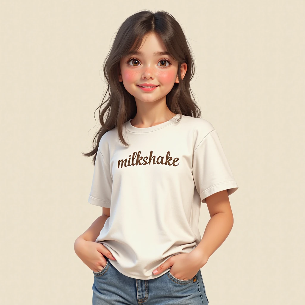 Two beautiful girls wearing White T shirts in beautiful room 
In one shirt write name "Minahal" 
And second shirt write "Laraib"