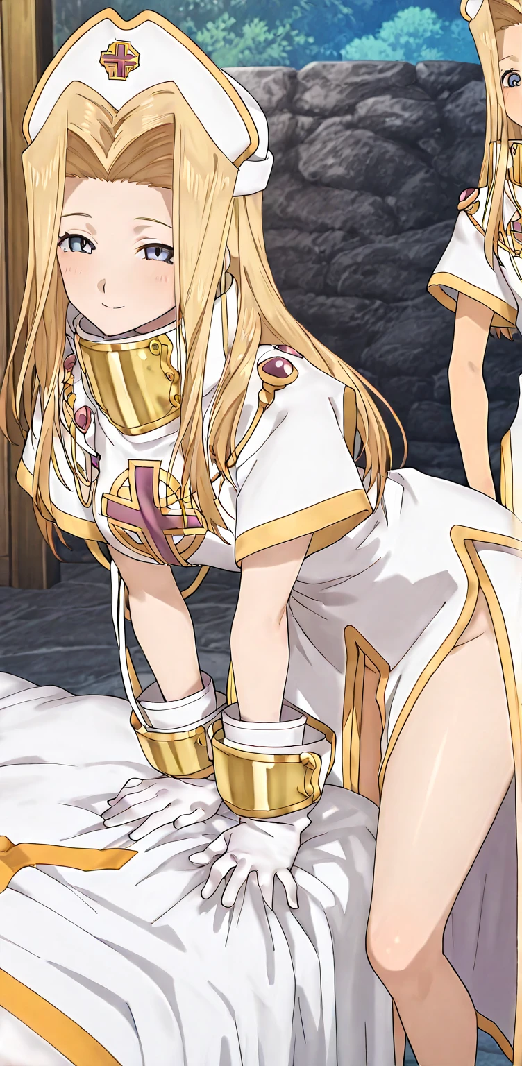 ((Highest quality)), ((masterpiece)), (detailed), (Perfect Face)、The woman being raped by the men is the Greek goddess Tyatia, wearing a white Doric chiton from ancient Greece, with blonde medium-long hair and green eyes, being raped and impregnated by the men.、The woman is wearing a white Doric chiton from ancient Greece in a temple of ancient Greek mythology, and is raped and impregnated by men.