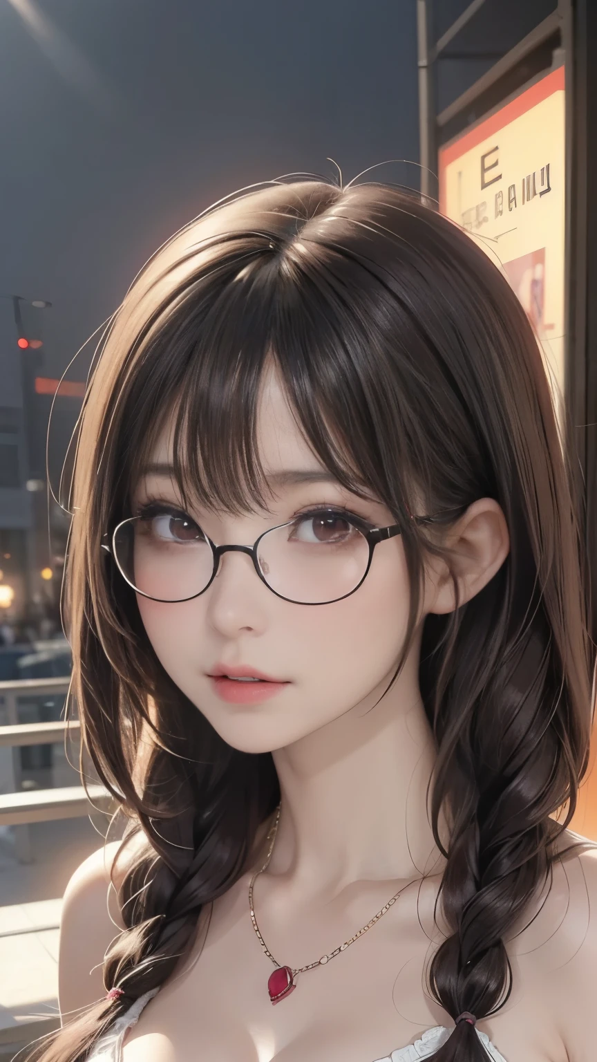 (top quality, The best illustrations,high resolution:1.2), (horror fantasy:1.5), (((evil eyes,Well-trained abdominal muscles))),(Fatal Beauty,Attractive beauty) ,(A supple and powerful physique),(Sensual charm),(Mysterious charm:1.1),(Captivating silhouette), (ink and watercolor:1.5),(Ominous Scenery :1.5),(wonderful:1.5),(masterpiece:1.5),(Ecstatic expression:1.5),(orgasm:1.5),(Powerful figures:1.1、Big Breasts:1.3),((((Glasses,close up sexy shot,cute,red eyes,Evil Ruby's Cursed Necklace )))),(((Glasses、Big Breasts,braids))),pretty face, raise my eyebrows , ,(Fatal Beauty,charming beauty ),(Mysterious charm:1.1),(Big Breasts、Attractive silhouette),HD texture 、High Quality Shadows,beautiful and delicate face,Beautiful and delicate sticky liquid dripping from eyes,ray tracing,20th generation,cute K-POP girl、(The Face of Korea)、Thin face、(Ulzan-6500-V1.1:0.6),The face of pure loss _v1 , (beautiful and delicate face , beautiful and delicate eyes, Perfectly Balanced Face,high definition skin,detailed skin,The optimal ratio is 4 fingers and 1 thumb :1.25),dslr,One Beautiful Devil Woman from Hell,seductive girl,Real Girls, Gurwitz,Gurwitz style Artwork,Girl Roleplay, Realistic 3d style, cgstation Popular Topics,face up, 8K portrait rendering,(truth,truth:1.4),(Girl in Glasses :1.2),cheek,glossy lips, 1. Oversized Coat: The coat、 Choose an oversized design that covers from shoulders to knees.。Navy or black are the standard colors.、soft khaki or beige,Choose a color that suits the season。 2. choose a color that suits your skin : To protect yourself from the cold,choose a color that suits your skin, a close up of a woman wearing glasses and a bra top, with glasses, artwork in the style of guweiz, seductive anime girl, photorealistic anime, photorealistic anime girl render, kawaii realistic portrait, realistic anime artstyle, realistic young anime girl, hyper realistic anime, hyperrealistic schoolgirl, a hyperrealistic schoolgirl, attractive anime girl, guweiz
