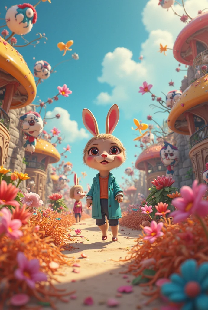 Magic Garden

Once upon a time, there was a girl named Amanda, 5 years old, who had a magical world inside her.
 She lived in a house with a beautiful garden, full of colorful flowers and enchanted trees. But Amanda always felt a little different from the other kids.
One day, while exploring her garden, Amanda found a very special rabbit named Bouncy. He had snow-white fur and bright eyes that seemed to see beyond the ordinary. Bouncy was a talking rabbit and he loved
