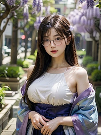 librarian、Clean look、White blouse、Tight Skirt、Glasses(masterpiece:1.3), (8k, Realistic, RAW Photos, Best image quality: 1.4), Japanese 、26 years old,(Random Hairstyles:1.2)、Cleavage:1.2、Highly detailed face、Attention to detail、double eyelid、Chest to chest、Sharp focus:1.2、Beautiful woman:1.4、Light brown hair、Highest quality、masterpiece、Ultra-high resolution、(Realistic:1.4)、Highly detailed and professionally lit smiles、She is looking for a book、Braiding、Remember