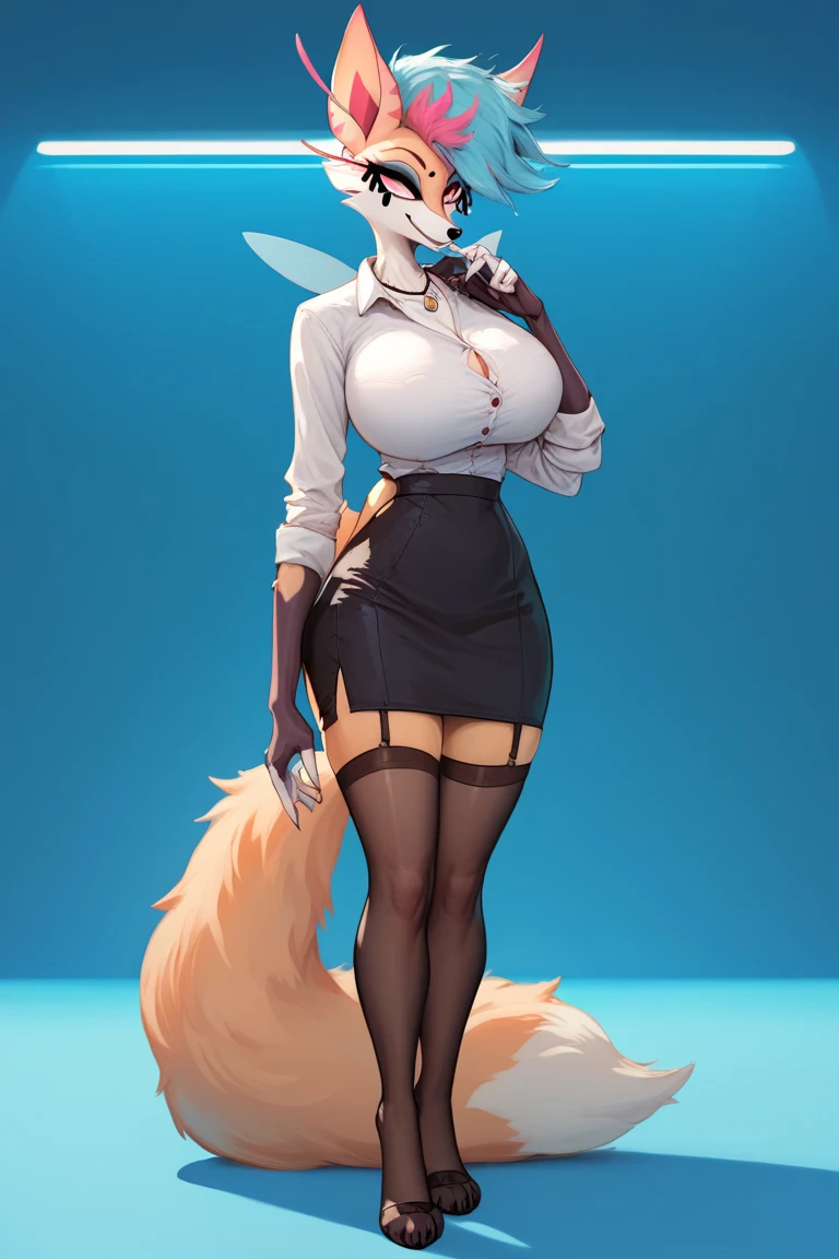 full body photo, White gradient background，（in a panoramic view：1.2，full bodyesbian：1.2），(furry anthro:1.7, Features of the furry lower body animal ), Beautiful ,hdr（HighDynamicRange），Ray traching，Hyper-Resolution，post-proces，Anisotropy ,Filtering anatomy correct，maximum definition and sharpness,smile, cat-shaped headdress masterpiece, cats silver-gray strappy transparent furry clothes( Solo focus, )(body, features of lolil, very detailed furry lower body of animal),furry lower body focus, adorable , side braids hair, cat furry tail, perfectly proportions, silver-gray furry stockings, lower feet body furry, （Best quality at best high detal，tmasterpiece，offcial art，movie light effect，4K)